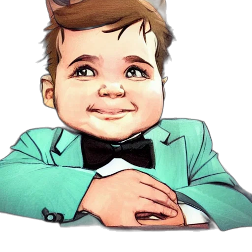 face, staff, jacket, cartoon transparent PNG cut-out