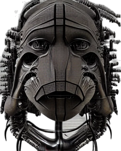 mask, face, robot, creature transparent PNG cut-out