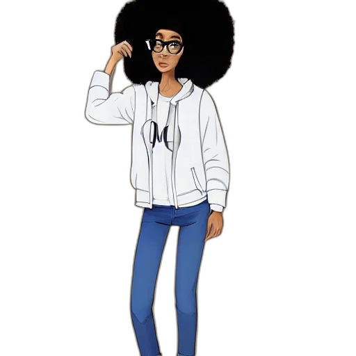 jacket, hair, staff, hat transparent PNG cut-out