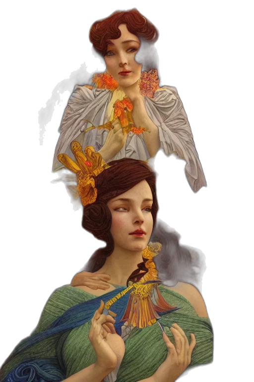 crown, jewelry, dress, fantasy art transparent PNG cut-out