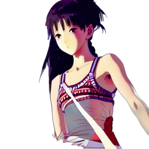 dress, weapon, anime, pixel art, cartoon, photorealistic, red, neon transparent PNG cut-out