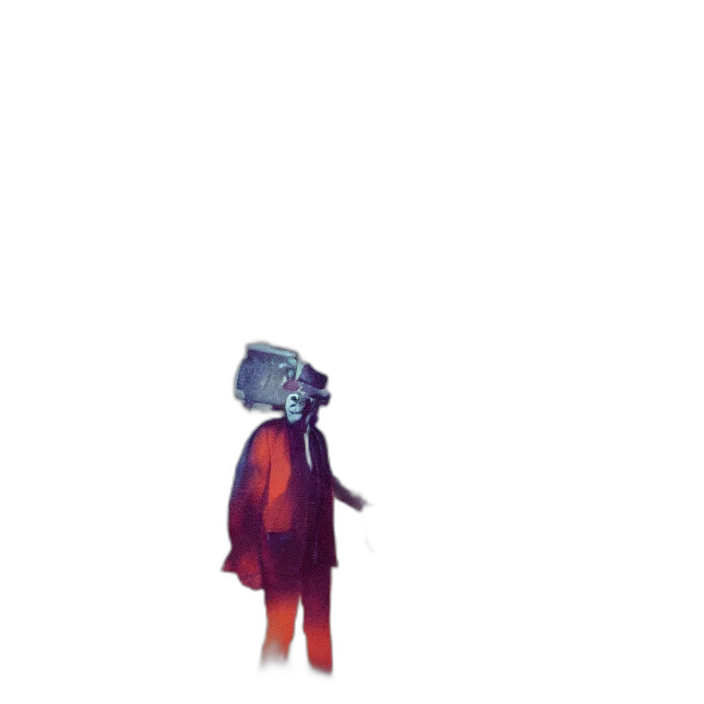 robot, creature, jacket, mask transparent PNG cut-out