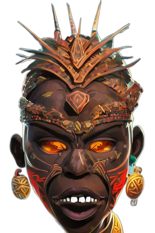 mask, face, crown, jewelry transparent PNG cut-out