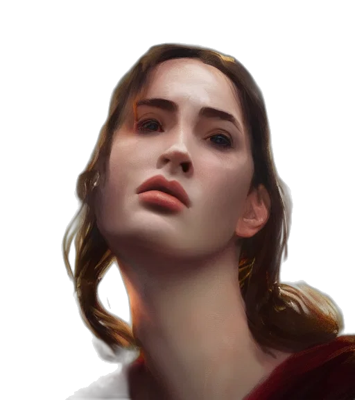 face, crown, jewelry, dress, photorealistic, fantasy art, concept art, oil painting transparent PNG cut-out