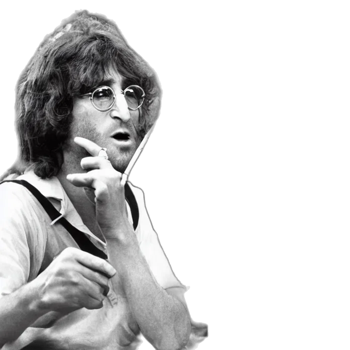 face, john, lennon, smoking transparent PNG cut-out