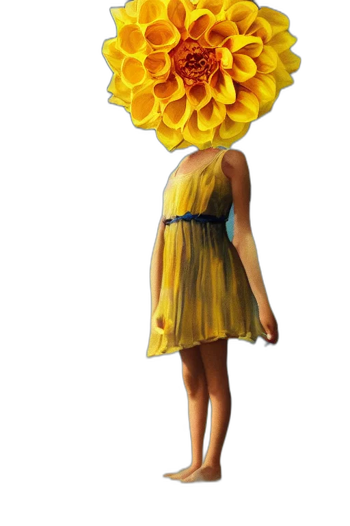 dress, flower, crown, hat, 3d render, concept art, photorealistic, pixel art transparent PNG cut-out