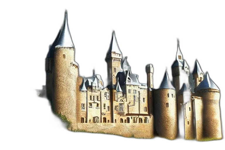 crown, building, 3d render, concept art, photorealistic, fantasy art, castle, chrome transparent PNG cut-out