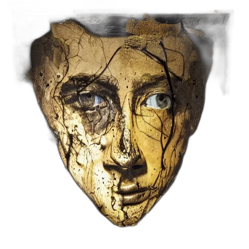 mask, face, jewelry, crown, concept art, photorealistic, fantasy art, 3d render transparent PNG cut-out