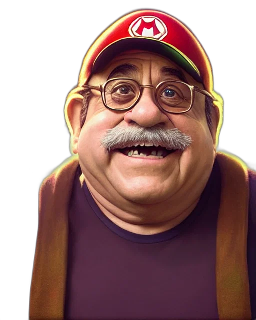 hat, staff, face, concept art, photorealistic, cartoon, 3d render, highly transparent PNG cut-out