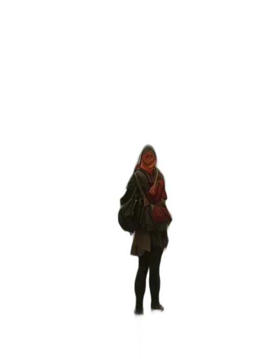 jacket, dress, staff, mask, concept art, pixel art, 3d render, comic book art transparent PNG cut-out