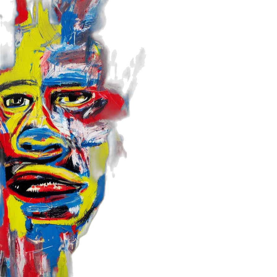face, photorealistic, comic book art, 3d render transparent PNG cut-out
