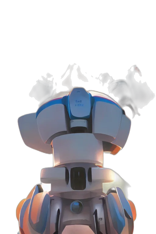 robot, weapon, staff, face transparent PNG cut-out