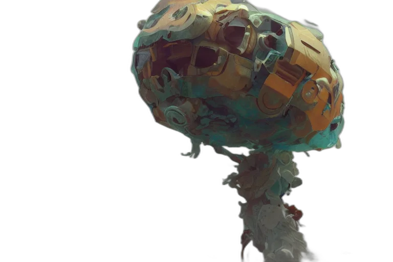 creature, robot, weapon, concept art transparent PNG cut-out