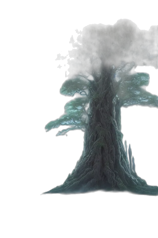 tree, hair, creature, dragon transparent PNG cut-out