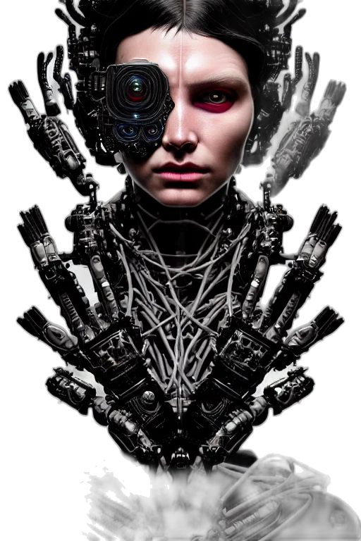 robot, cyberpunk, concept art, comic book art, 3d render, eugene, gottsnake, vibrant transparent PNG cut-out