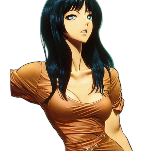 dress, face, staff, jewelry transparent PNG cut-out
