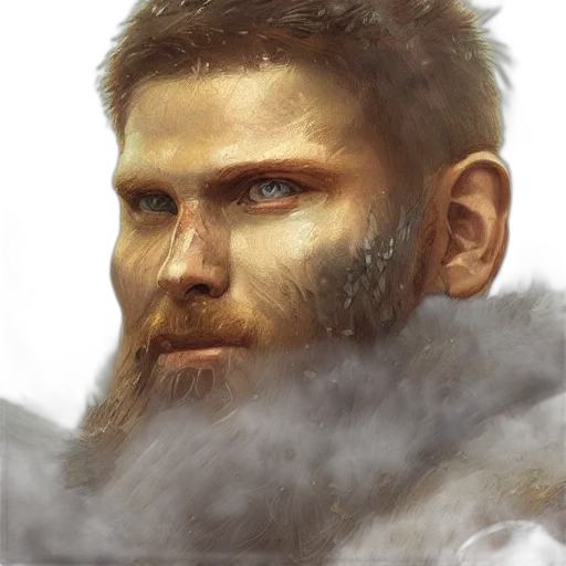 face, fantasy art, concept art, photorealistic, comic book art, earth tones, blue, portrait transparent PNG cut-out