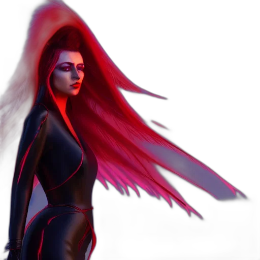 hair, concept art, fantasy art, comic book art transparent PNG cut-out