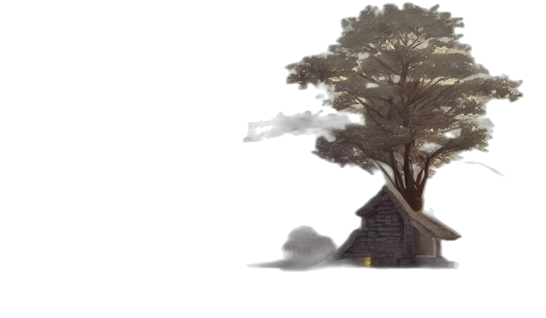 tree, building, dragon, car transparent PNG cut-out