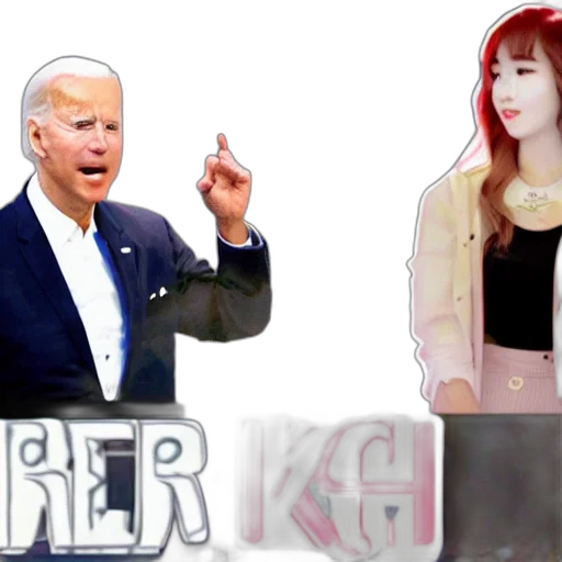 vaporwave, photo, joe, biden transparent PNG cut-out