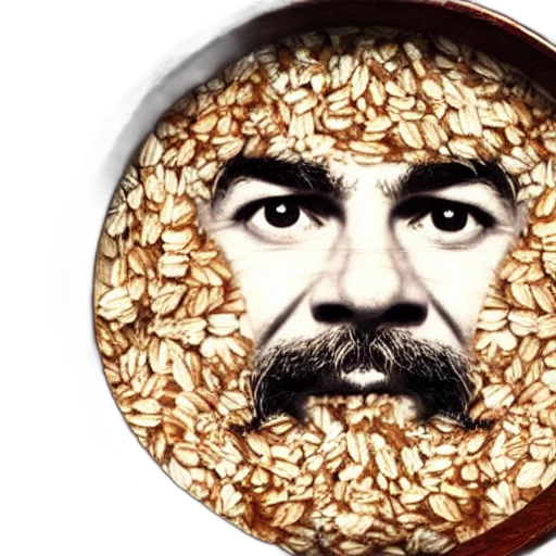 face, mask, food, jewelry, photorealistic, cartoon, bowl, oats transparent PNG cut-out
