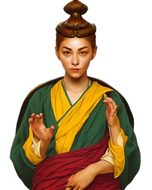 staff, face, jewelry, photorealistic, pixel art, oil painting, concept art, dalai transparent PNG cut-out