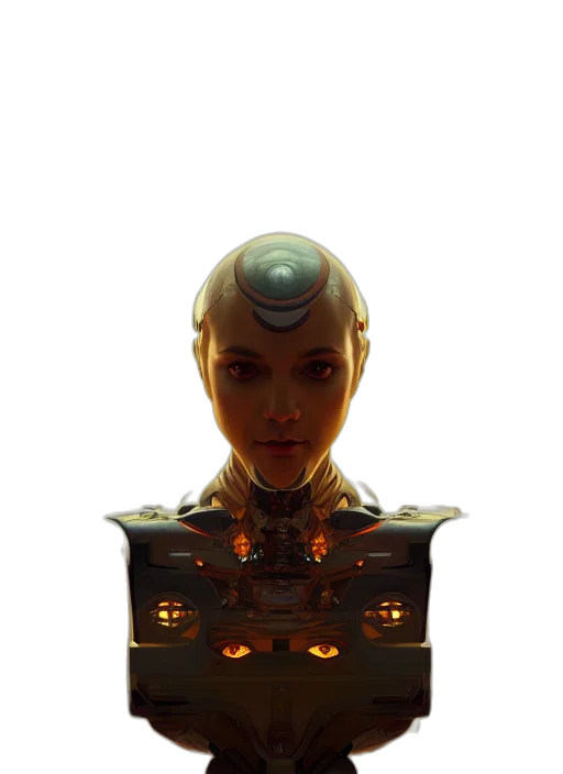 robot, face, mask, jewelry transparent PNG cut-out