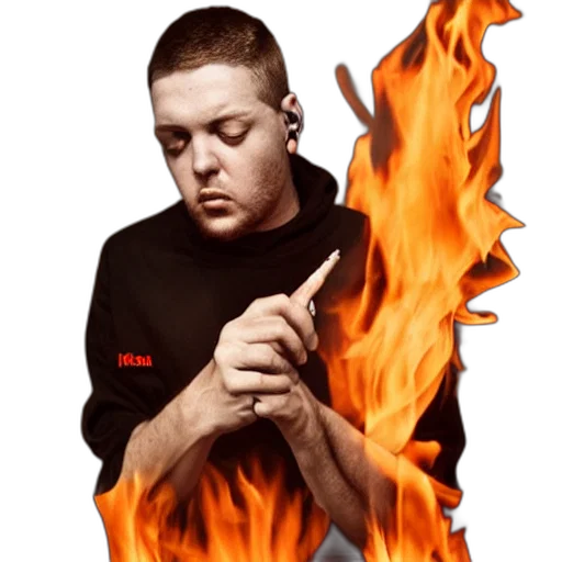 staff, weapon, jacket, photorealistic, concept art, fire, beautiful, portrait transparent PNG cut-out