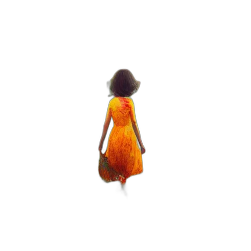dress, hair, creature, animal, 3d render, concept art, pixel art, watercolor transparent PNG cut-out