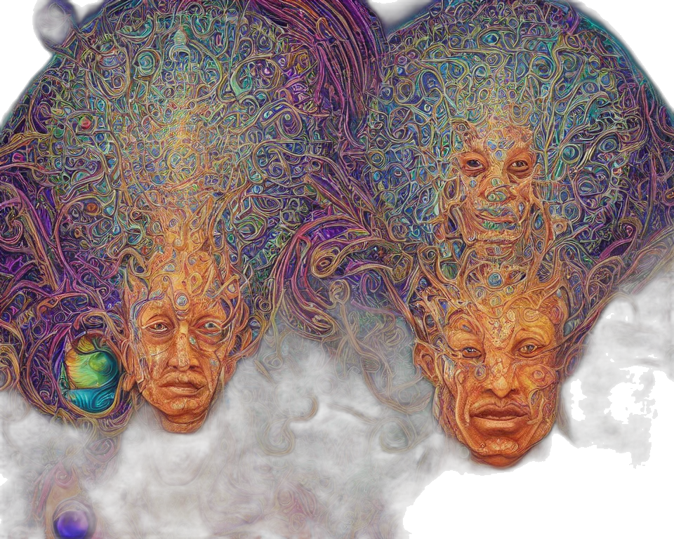 crown, hair, face, mask, concept art, fantasy art, comic book art, outer space transparent PNG cut-out