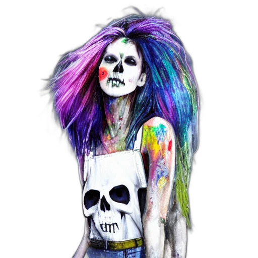 mask, jacket, hair, dress, watercolor, fantasy art, photorealistic, cartoon transparent PNG cut-out