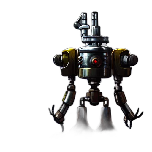 robot, weapon, staff, creature transparent PNG cut-out
