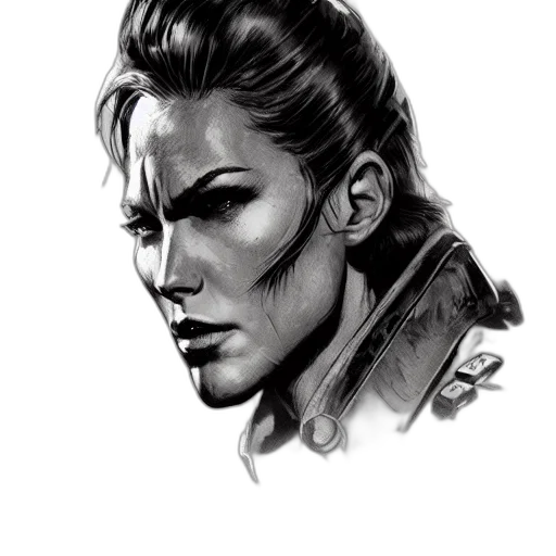face, comic book art, pencil sketch, concept art, photorealistic, fallout, concept, art transparent PNG cut-out