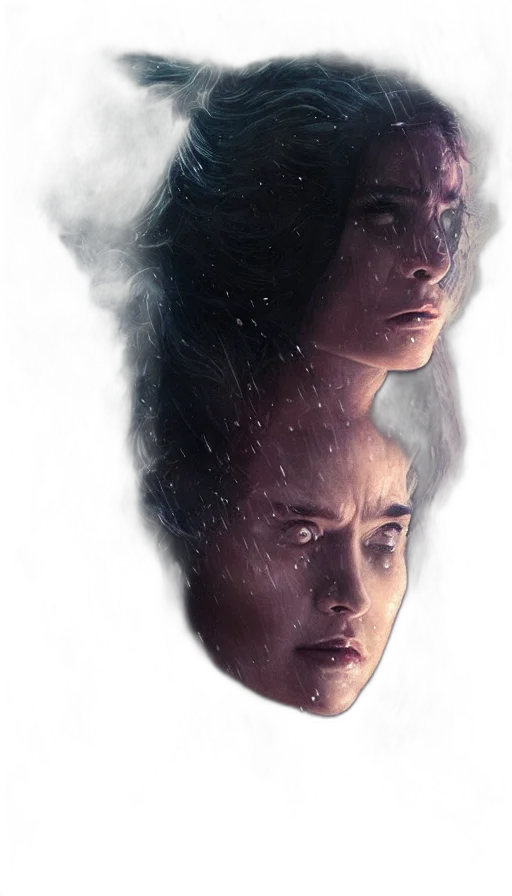 face, mask, umbrella, hair transparent PNG cut-out