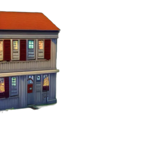 building, 3d render, concept art, photorealistic, city street, sims, gameplay transparent PNG cut-out