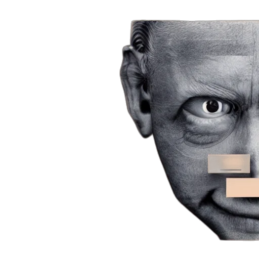 face, mask, robot, creature transparent PNG cut-out