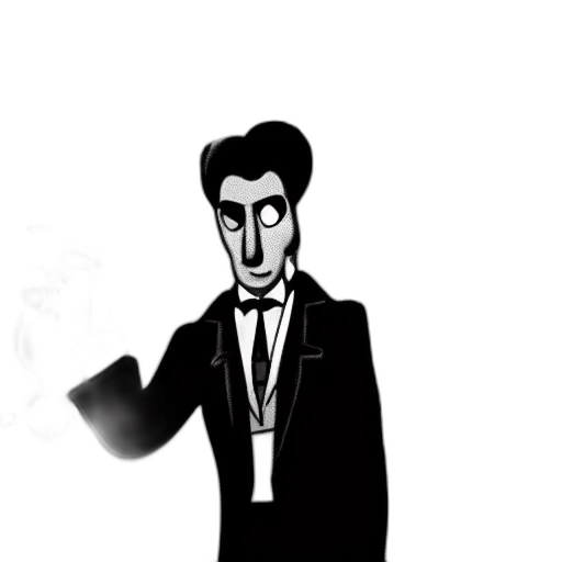 staff, jacket, face, cartoon transparent PNG cut-out