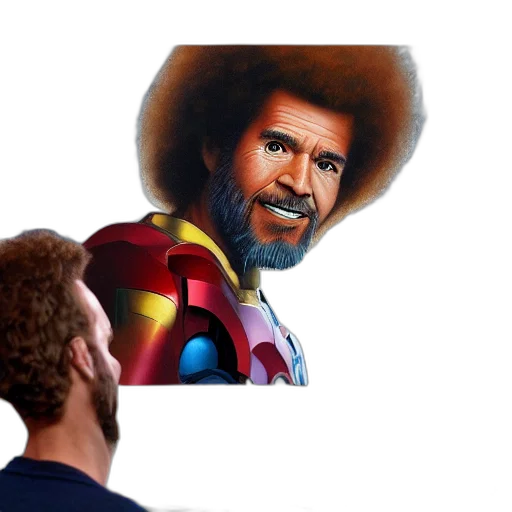 face, robot, hat, hair, comic book art, concept art, photorealistic, pixel art transparent PNG cut-out