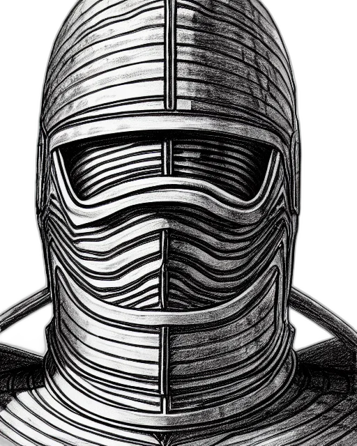 mask, sword, face, weapon, comic book art, concept art, pencil sketch, fantasy art transparent PNG cut-out