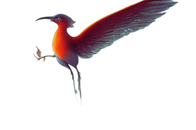 dragon, animal, staff, creature transparent PNG cut-out