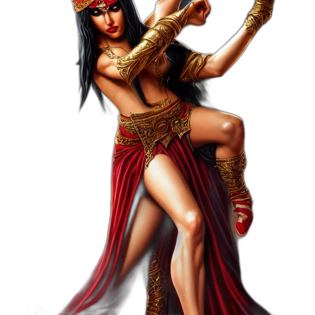 jewelry, fantasy art, concept art, comic book art, pixel art, arabian, dancer, assassin transparent PNG cut-out