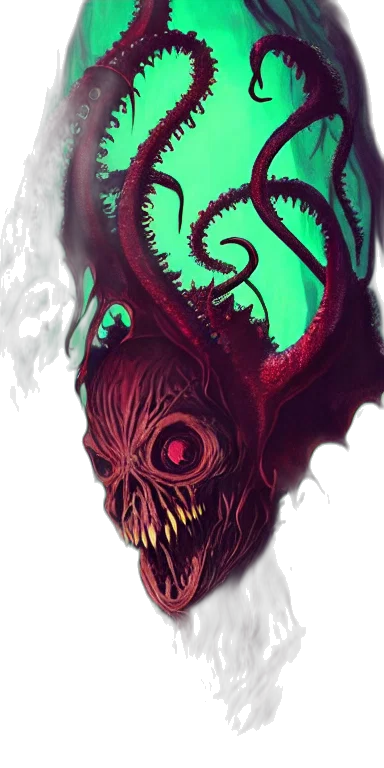 mask, creature, face, concept art, comic book art, fantasy art, pixel art, dark transparent PNG cut-out