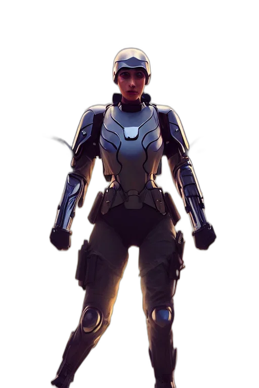 robot, weapon, concept art, 3d render, comic book art, cyberpunk, cinematic, shot transparent PNG cut-out