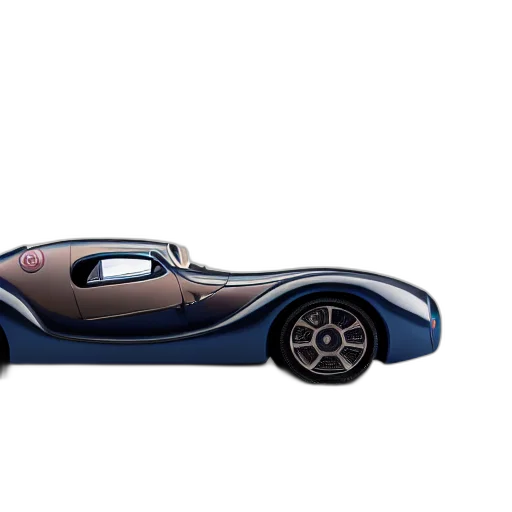 car, 3d render, concept art, photorealistic, cartoon, bugatti, type, atlantic transparent PNG cut-out