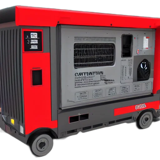 3d render, highly, detailed, cat, diesel, generator, vdc, battery transparent PNG cut-out