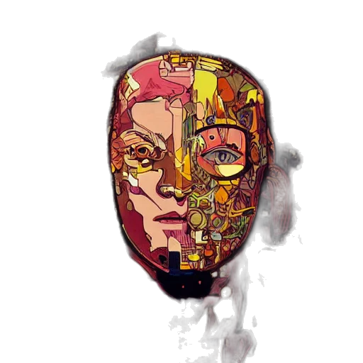 mask, face, jacket, robot transparent PNG cut-out
