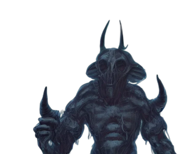 creature, mask, staff, dragon transparent PNG cut-out