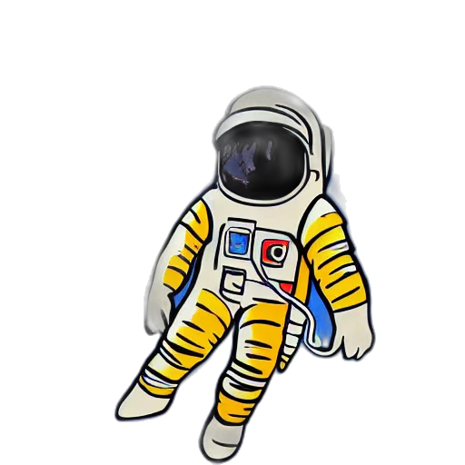 staff, robot, cartoon, concept art, pixel art, outer space, spaceman transparent PNG cut-out