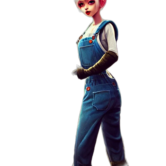 staff, robot, dress, concept art, fantasy art, 3d render, comic book art, full transparent PNG cut-out