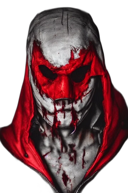 mask, face, jacket, concept art, comic book art, 3d render, fantasy art, red transparent PNG cut-out